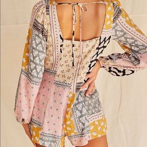 Forever 21 Patches Long Sleeve Romper